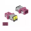 Acoplador de fibra ótica DeLOCK 86891 SC simplex fêmea para SC simplex fêmea multimodo violeta