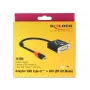 Adaptador de cabo de vídeo DeLOCK 61213 USB Type-C para DVI 0,2 m preto