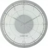 Relógio de parede NeXtime 8125 Fancy Round, Ø43 cm, branco/prateado