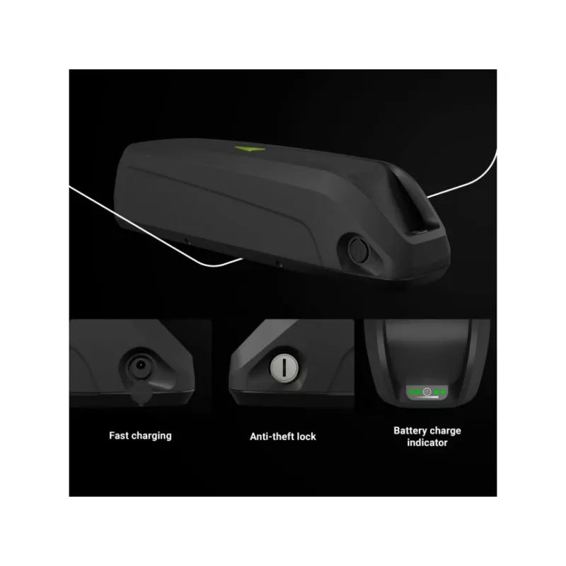 Bateria Green Cell EBIKEGCF03 48V 14500mAh Ião de lítio Preto