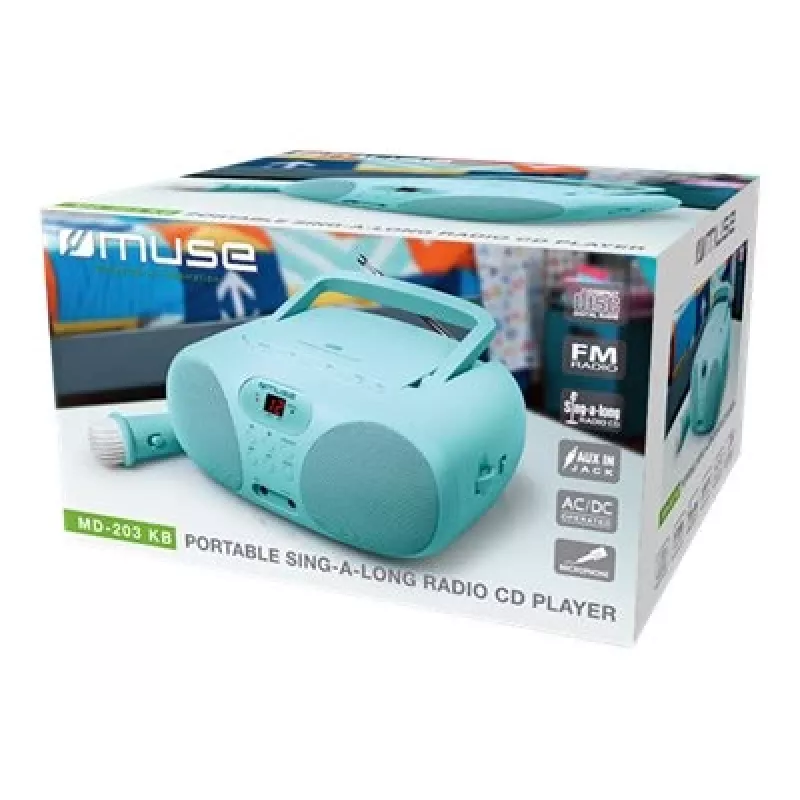 Muse MD-203 KB Sistema estéreo portátil Analógico FM Azul