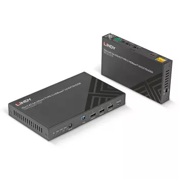 Extensor KVM Lindy 70m Cat.6A HDMI 4K60 e Type C HDBaseT 3.0