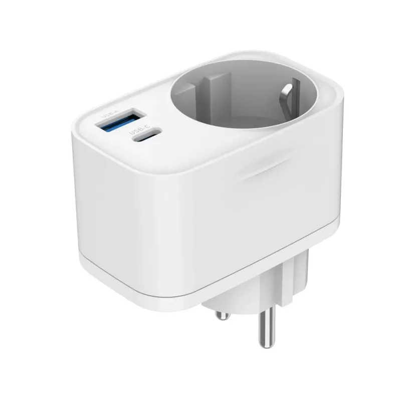 carregador USB universal 20W branco/2P AC TA-ACPDQC20-01-W GEMBIRD