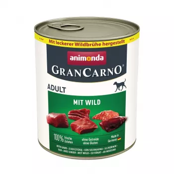 Comida húmida para cães animonda GranCarno Adult caça (selvagem) 800 g, sem cereais, lata