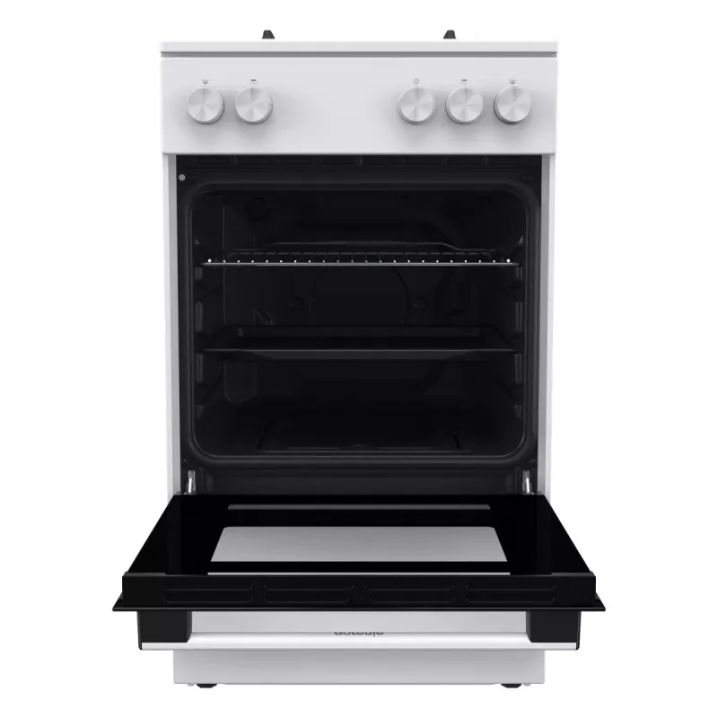 Fogão a gás independente com forno Gorenje GG5A10WFFM — placa de 4 bicos, forno de 70 l, superfície esmaltada, branco