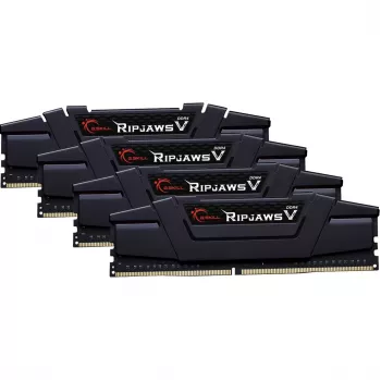 DIMM 64 GB DDR4-3600 (4x 16 GB) Quad-Kit, memória preta, F4-3600C16Q-64GVKC, Ripjaws V, INTEL XMP