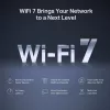 Router de mesa MERCUSYS MR47BE — Wi‑Fi 7 tri‑banda (2,4/5/6 GHz), 9300 Mbit/s, 3× RJ‑45, 2,5GbE, 6 antenas externas