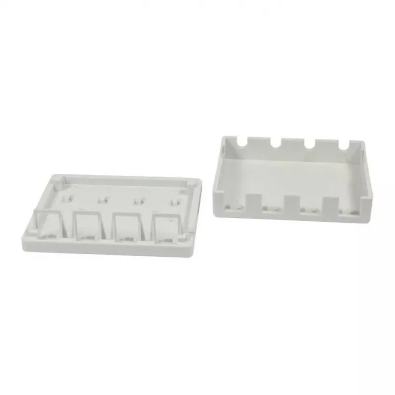 Synergy21 Keystone, suporte de módulo, patch panel para 4 módulos TP, montagem à superfície, branco (ABS)