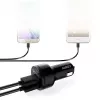 Carregador de automóvel ultrarrápido CC-T8 2xUSB 3.0 6A 36W + cabo Micro-USB 1m