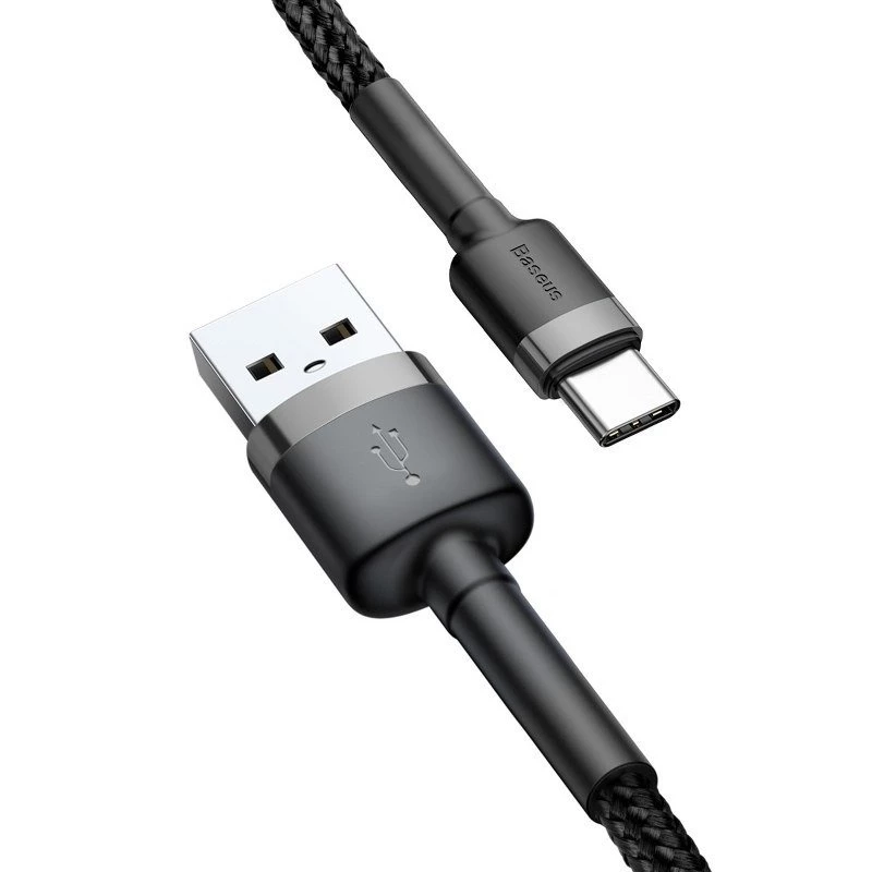 Cabo Baseus Cafule USB para USB-C 3A 1m (cinzento-preto)
