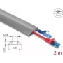 Calha para cabos DELOCK 20767 PVC cinzento 1 unid.