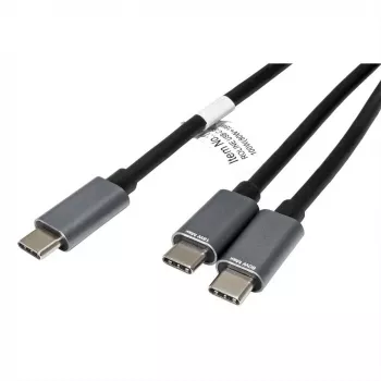 ROLINE - Cabo USB - USB-C de 24 pinos (M) para USB-C de 24 pinos (M) - USB 2.0 - 1,85 m - Alimentação USB (100 W) - Preto (11.02.8308)