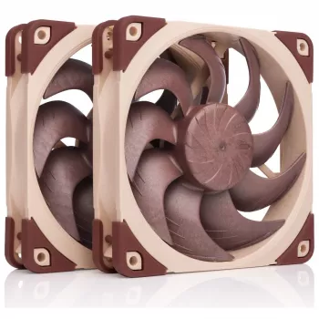 Ventoinha para caixa de computador Noctua NF-A12X25 G2 PWM SX2-PP 120 mm, 12 V, 1800 rpm, 107,3 m³/h, rolamento SSO, pack de 2, bege
