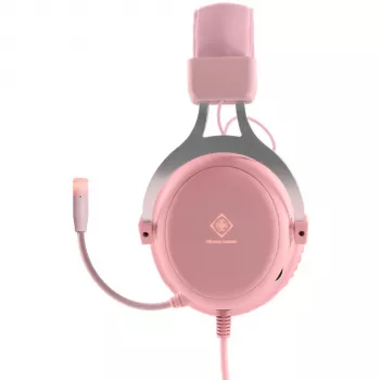 Deltaco GAM-030-P auscultadores e headset com fios headband gaming USB Type-A rosa (GAM-030-P)