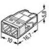 Wago 2273-202 conector/separador de cabos transparente, branco