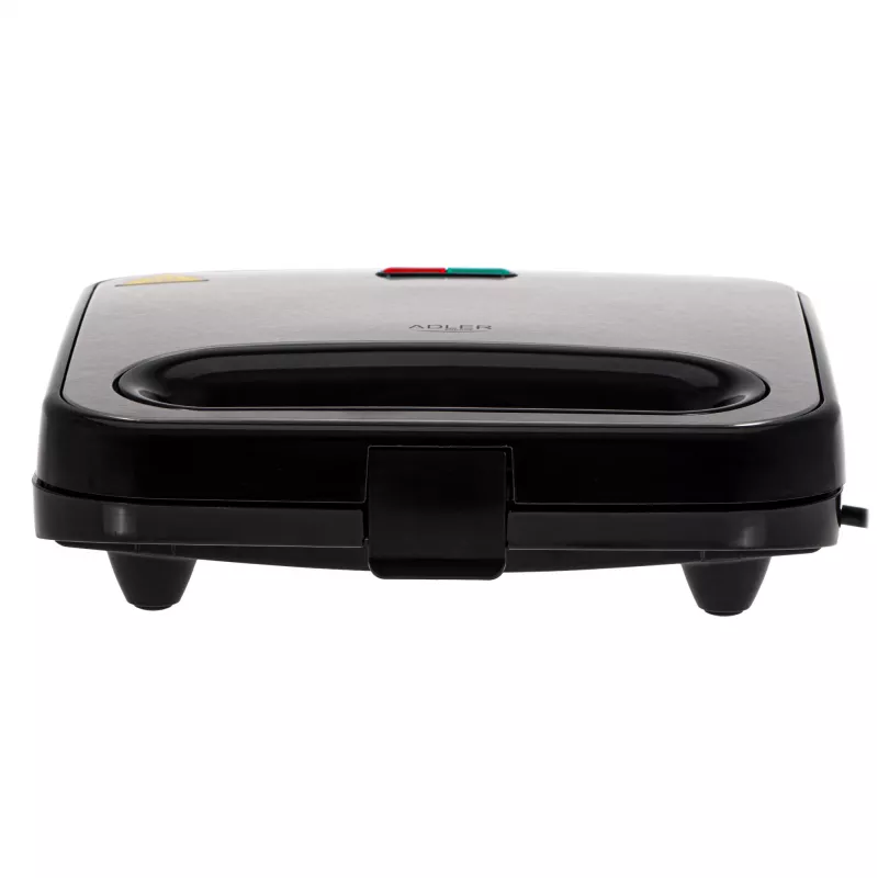 Sanduicheira Adler AD 3076 — sanduicheira compacta de mesa 1000 W, preto/prateado