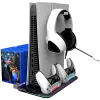 Suporte de arrefecimento CANYON CS-51 RGB para PS5 slim preto com estação de carregamento dupla para comandos