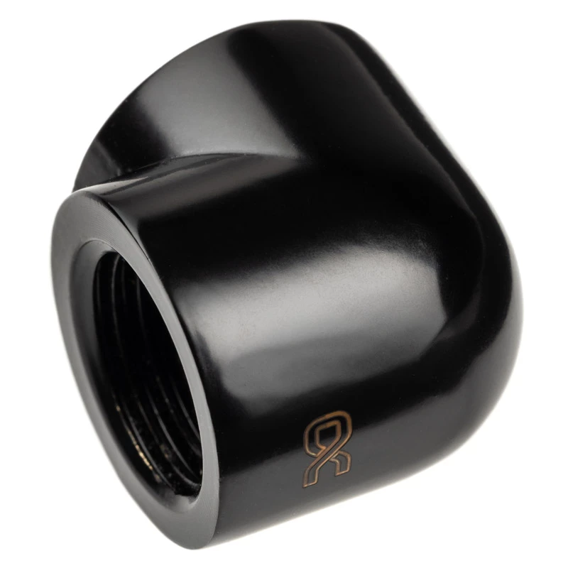 Alphacool Eiszapfen 17588 adaptador em L de 90° e 20 mm G1/4 fêmea para G1/4 fêmea, preto