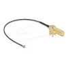 Cabo de antena DeLOCK SMA 90° conector fêmea PCB cabo coaxial blindado 0,15 m I-PEX MHF1 Preto Dourado