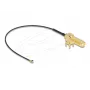 Cabo de antena DeLOCK SMA 90° conector fêmea PCB cabo coaxial blindado 0,15 m I-PEX MHF1 Preto Dourado