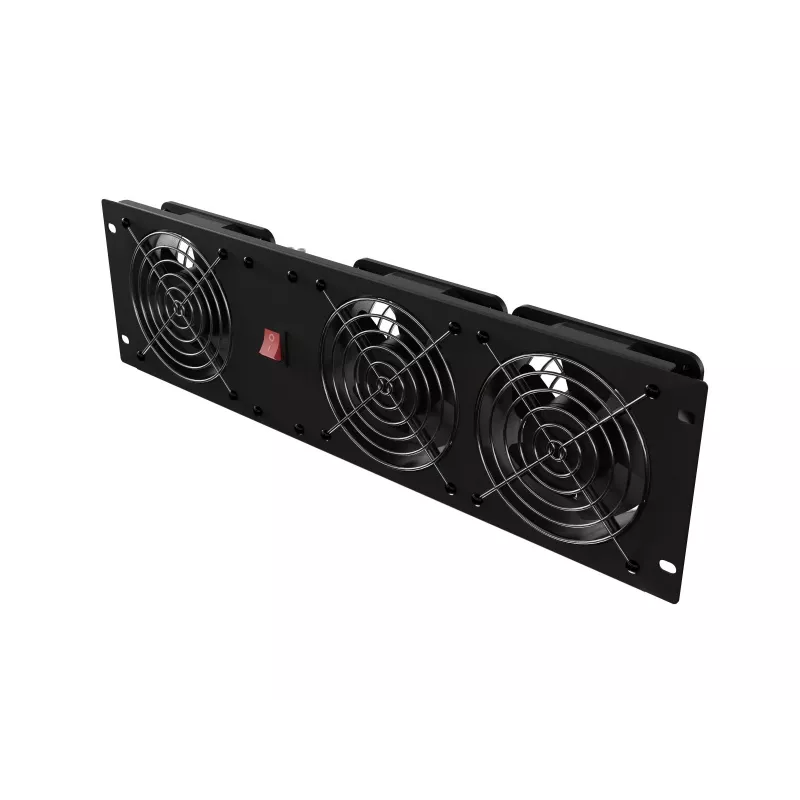 Painel de ventilação LANBERG AK-1506-B 19 polegadas com 3 ventoinhas 230V preto