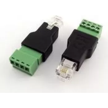 Cabo TK ficha RJ11 6P4C régua de terminais/contacto de parafuso - cabo - telefone (STT-RJ11)