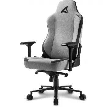 Cadeira gaming Sharkoon SKILLER SGS40 tecido assento acolchoado encosto cinzento