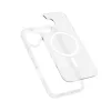 Capa Crong Hybrid Matte Magnetic MagSafe para iPhone 17 – branco translúcido, PC+TPU