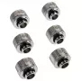 RAIJINTEK PELIAS SILVER D141806 — conjunto de 6 lâminas de ventoinha de dissipador prateadas/acessórios
