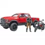 Dodge RAM 2500 Power Wagon com atrelado e mota Ducati 02502 BRUDER