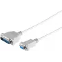 Cabo ShiverPeaks 78065-2 conector fêmea Sub-D de 9 pinos (DB9) para 25 pinos (DB25), comprimento 2 m