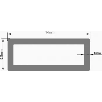 Tubo vazio EUROLITE 14x5,5mm transparente fita LED 2m (51202702)