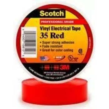 3M Scotch™ 35 SCOTCH35-19X20RD fita isoladora Scotch® 35 vermelha (C x L) 20 m x 19 mm 1 unid. (SCOTCH35-19X20RD)