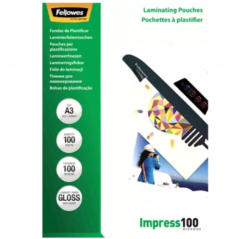 Películas de Plastificação BRILHANTE/A3 100 100STK 5351205 Fellowes
