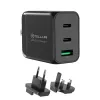 Carregador de parede Tellur TLL151451 65W, 3 portas (2x USB-C, 1x USB-A)