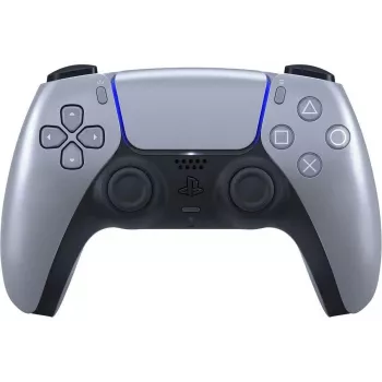 Comando sem fios Sony DualSense para PlayStation 5 — bateria de iões de lítio incorporada, giroscópio, vibração háptica, altifalante, jack de 3,5 mm, prateado
