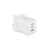 Fonte de alimentação Dicota - compacta, GaN - 65 Watt - 5 A - PD 3.0 - 3 portas de saída (2 x USB-C, USB)