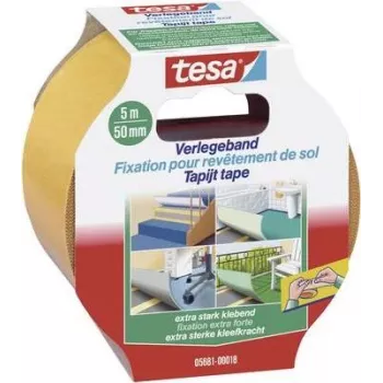 Fita de montagem Tesa 5681, 5 m comprimento, 50 mm largura, castanho/branco