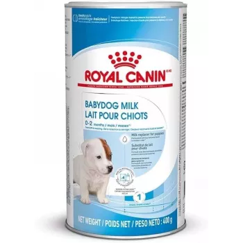 Leite em pó para cachorros Royal Canin Babydog Milk 400 g — sabor a aves, 33% proteína, 39% gordura, vitaminas e minerais