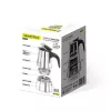 Cafeteira italiana Maestro MR-1660-9, cafeteira de fogão para 6 chávenas, preto