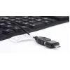Teclado de silicone USB+PS/2 preto