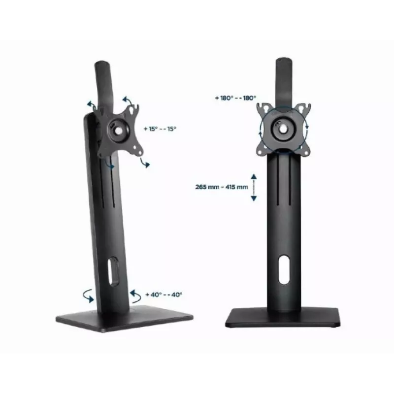 Suporte de mesa para monitor Gembird MS-D1-01 de altura ajustável preto