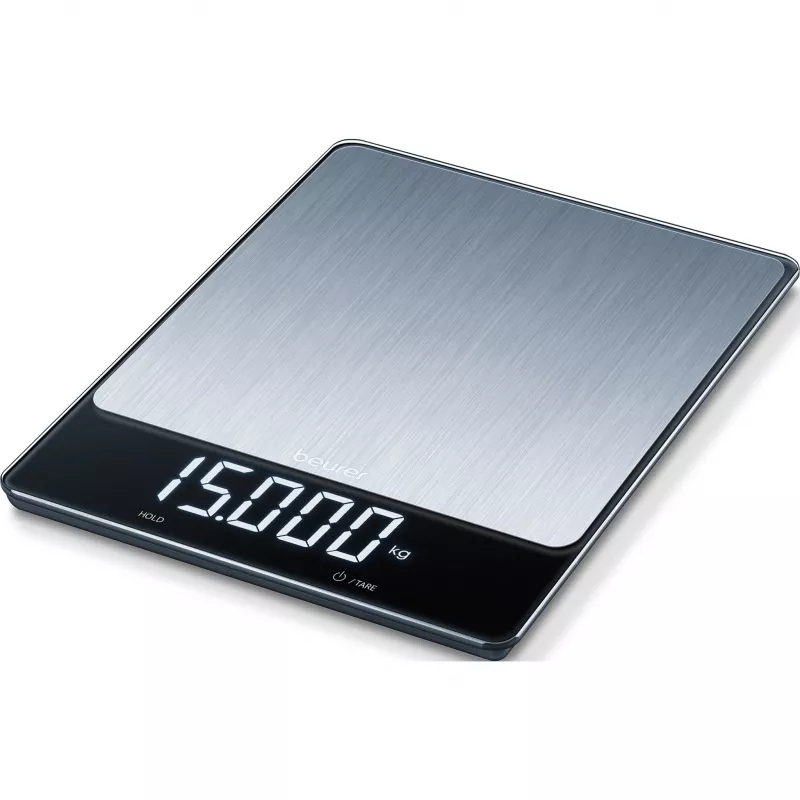 Balança de cozinha Beurer KS 34 XL aço inoxidável, capacidade 5 kg, precisão 1 g
