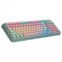 Teclado Cooler Master MK770 mecânico, USB + RF Wireless + Bluetooth, QWERTY francês, 99 teclas, RGB, turquesa