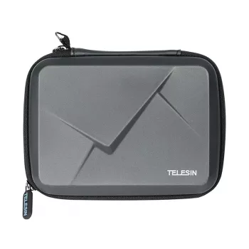 Bolsa de armazenamento Telesin EVA para DJI Action 3/4/5 tamanho M — capa de proteção para acessórios de câmara de ação