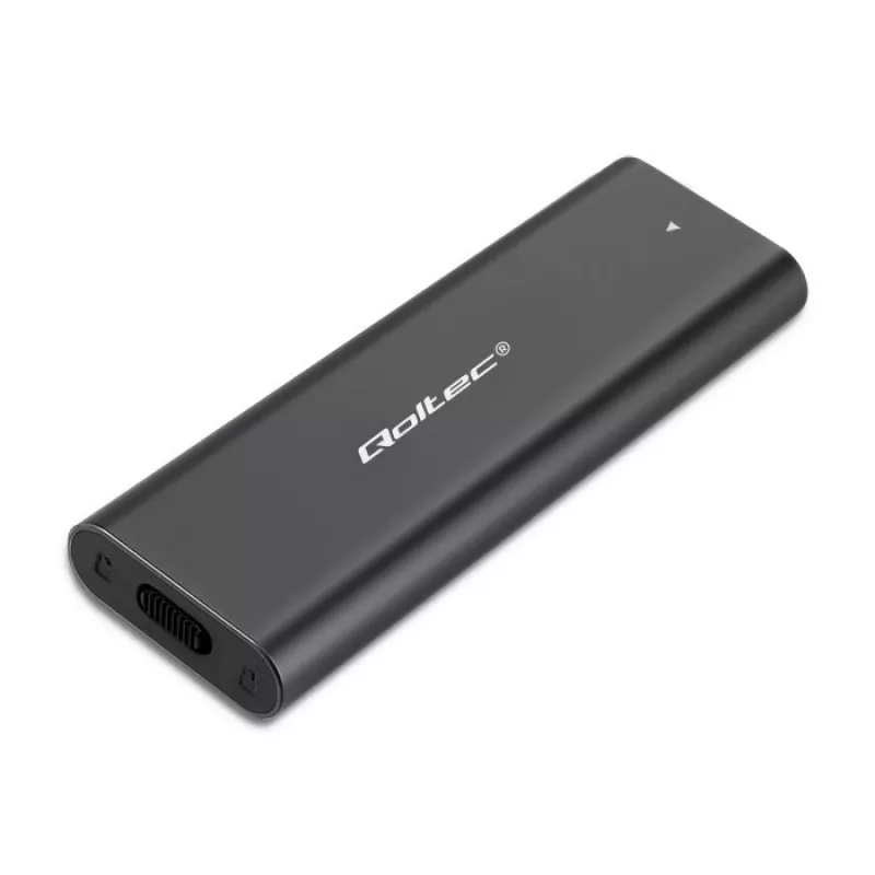 Qoltec 50312 caixa para SSD M.2 NVMe, USB Type-C, preta