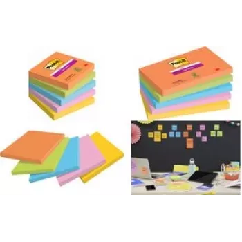 Post-it Super Sticky Notes Boost Collection Notas autocolantes extrafortes coloridas sortidas 5 blocos (7100258933)