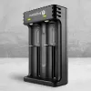 Carregador de pilhas everActive LC200 doméstico USB, 2 compartimentos, Li-Ion, compatível com A/AA/AAA/AAAA/C/D, entrada 5 V, saída 4,2 V, preto