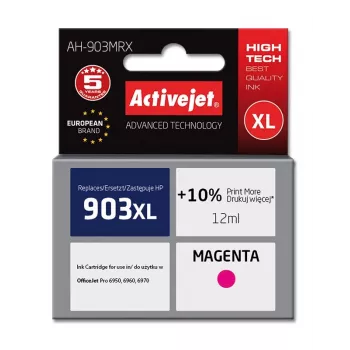 Tinteiro Activejet AH-903MRX (substituto para HP 903XL T6M07AE; Premium; 12 ml; magenta)
