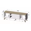 Suporte de TV para cama LOTTA 160 2D2K carvalho wotan/preto mate